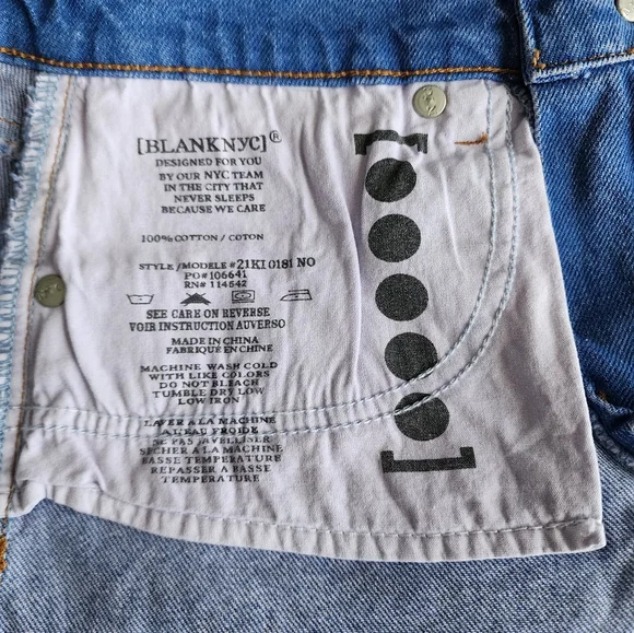 BLANKNYC High wasted,never worn mini skirt. Intense sky blue. 100% soft cotton. - Picture 9 of 10